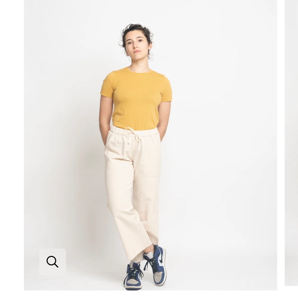 Women's Cream Cropped Pants